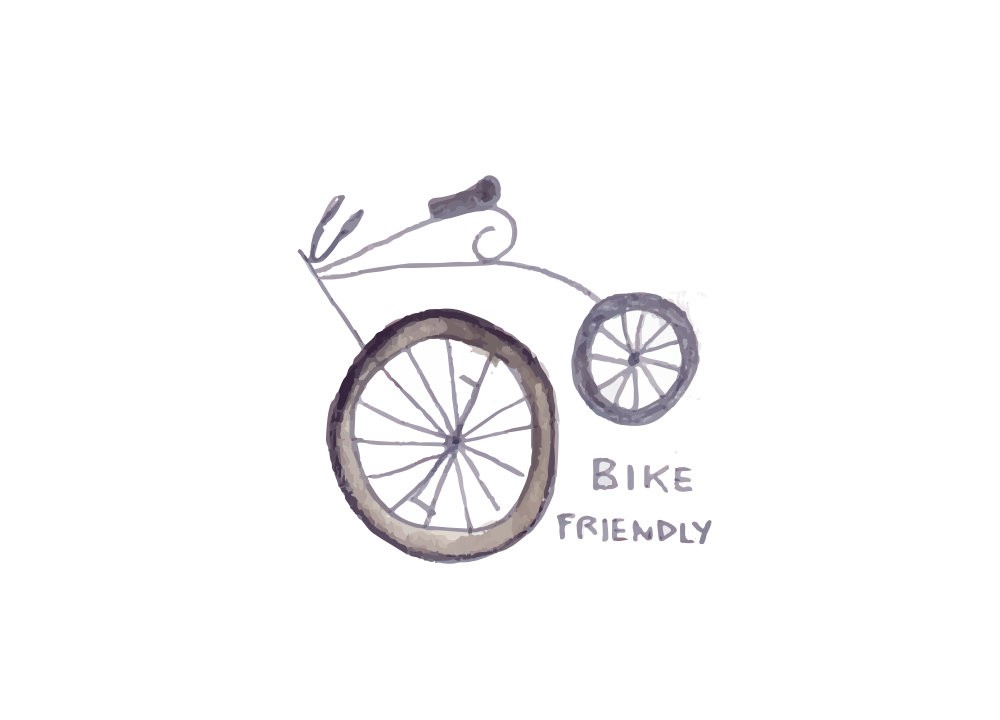 Bike friendly — la bicicletta illustrata delle tovagliette della Briga
